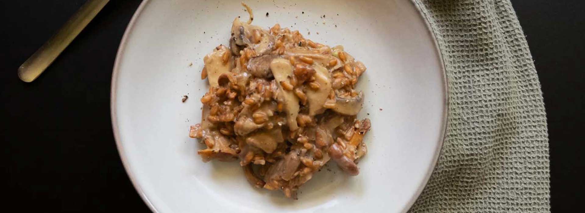 Veganes Pilzrisotto